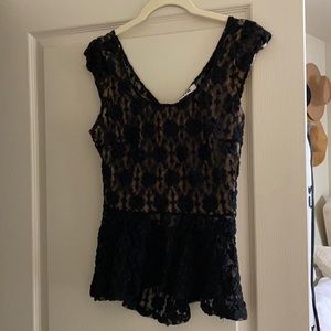 Formal floral lace blouse